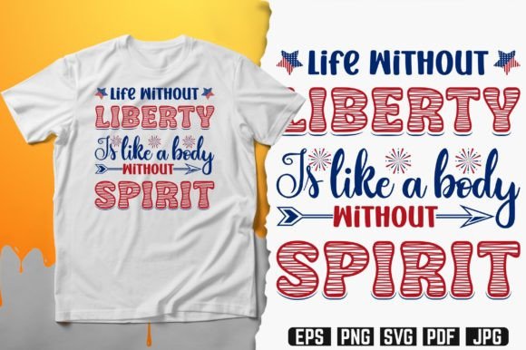 4Th of July Typography T-Shirt Design Graphics