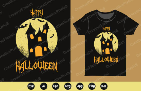 Background With Scary Bats and Graveyard: Graphics for Print Templates