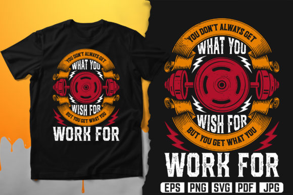 Fitness Workout T-shirt Design Vector: Graphics & Print Templates