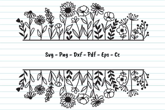 Flower Split Monograme: Graphics & Print Templates