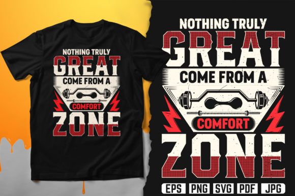 Gym Workout T-Shirt Design: Graphics & Print Templates