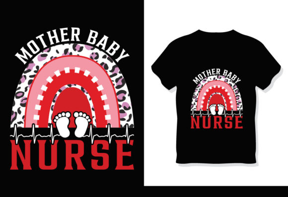 Mother Baby Nurse Shirt Graphics for Print Templates