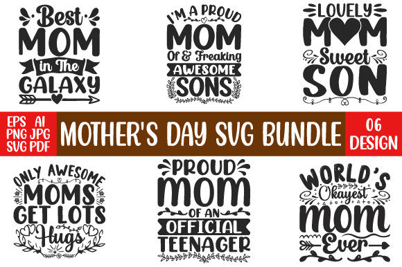 Mother’s Day SVG T Shirt Design Bundle