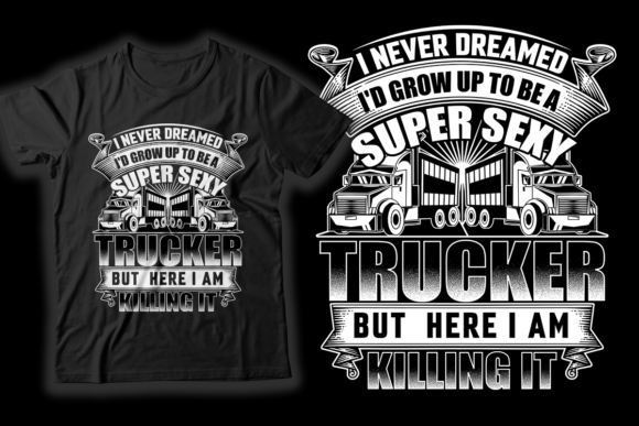 Truck T-Shirt Design: Graphics for Print Templates