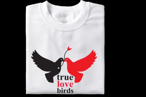 True Love Birds Design: Graphics and Print Templates